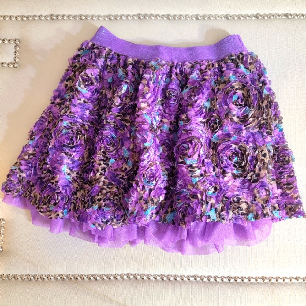 Children's Place Flower Tulle Purple Skirt 10/12